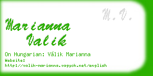 marianna valik business card